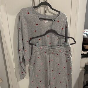 Heart Detail Sweat Set